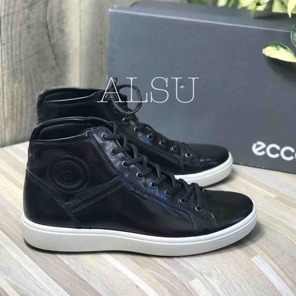 Ecco Other - NWT ECCO Soft 7 Luxe High Top Patent Leather Black